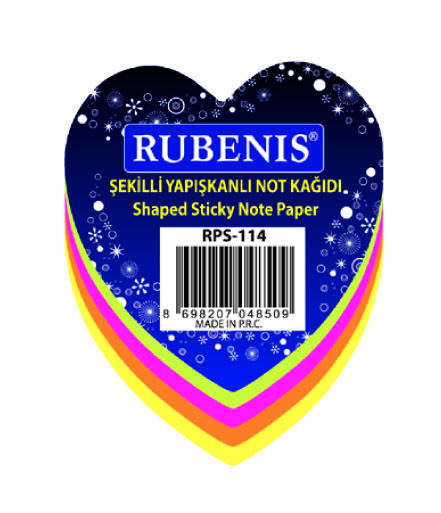 RUBENİS KALP DESEN.KRŞK.4 FOSFORLU RENK YAP. NOT K