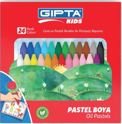 GIPTA PASTEL BOYA - 24 RENK KÖŞELİ