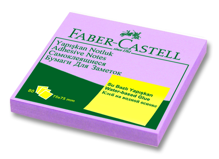 Faber Castell Yapışkan Notluk Harmony 75x75mm, Mor