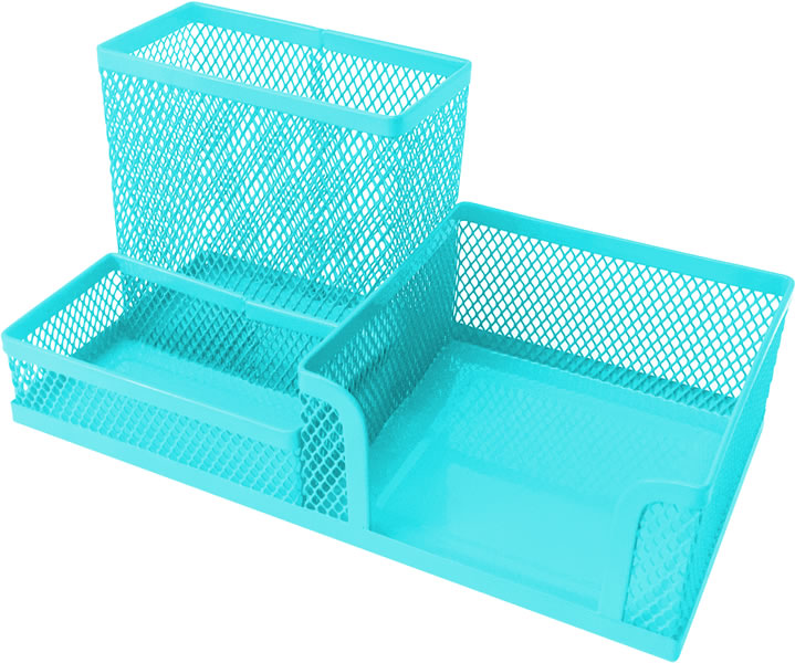 GIPTA METAL MASA SETI - 3 GOZLU ORGANIZER MAVİ