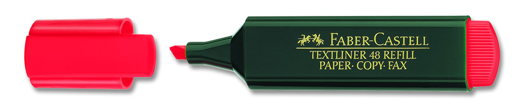Faber Castell Fosforlu Kalem, Kırmızı