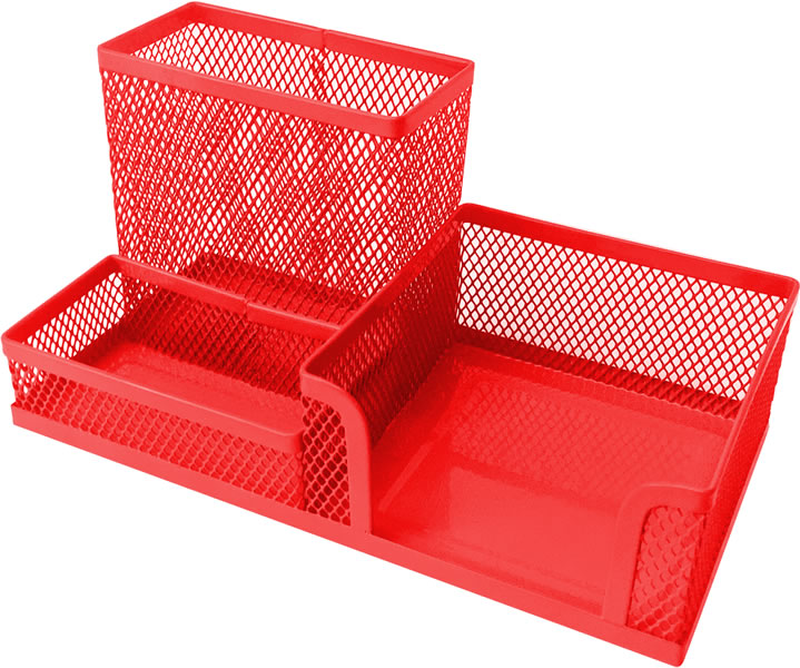 GIPTA METAL MASA SETI - 3 GOZLU ORGANIZER KIRMIZI