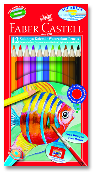 Faber Castell Karton Kutu Aquarel Boya Kalemi 12 R