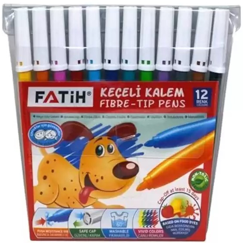 Fatih Slim 12 Renk Keçeli Kalem