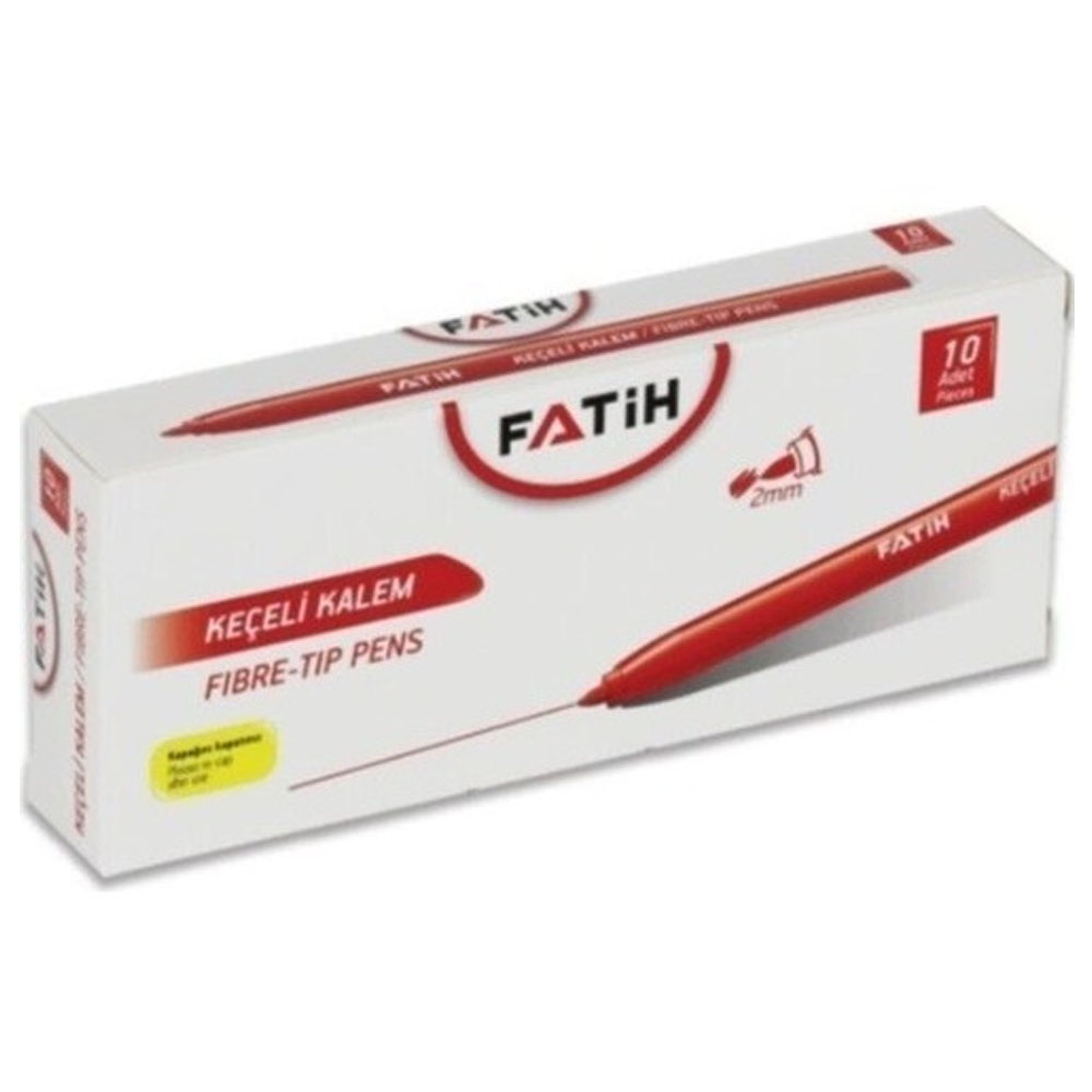 Fatih Keçeli Kalem Ofis Tipi 10 lu Kırmızı 
