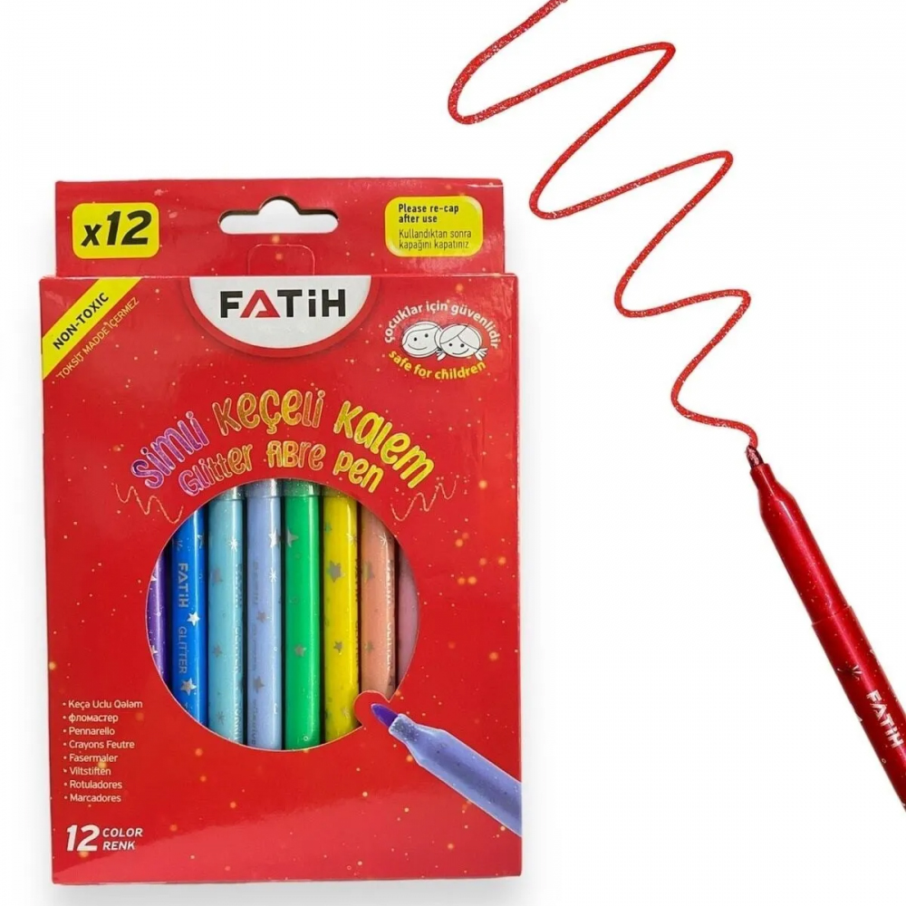 Fatih SİMLİ 12 Renk Keçeli Kalem (Yeni Ürün)