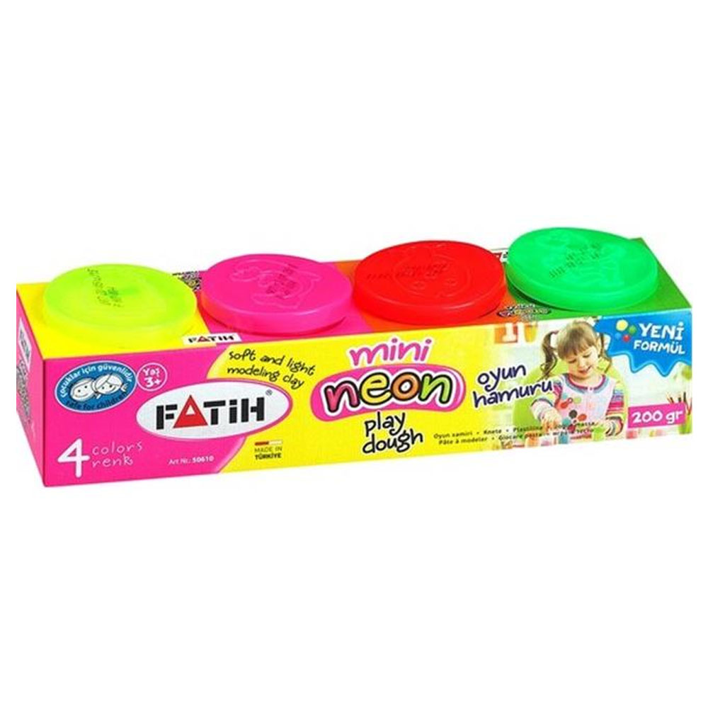 Fatih Mini Oyun Hamuru 4 Renk Neon