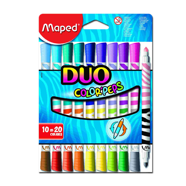 COLOR'PEPS DUO Keçeli Kalem 10=20 Renkli