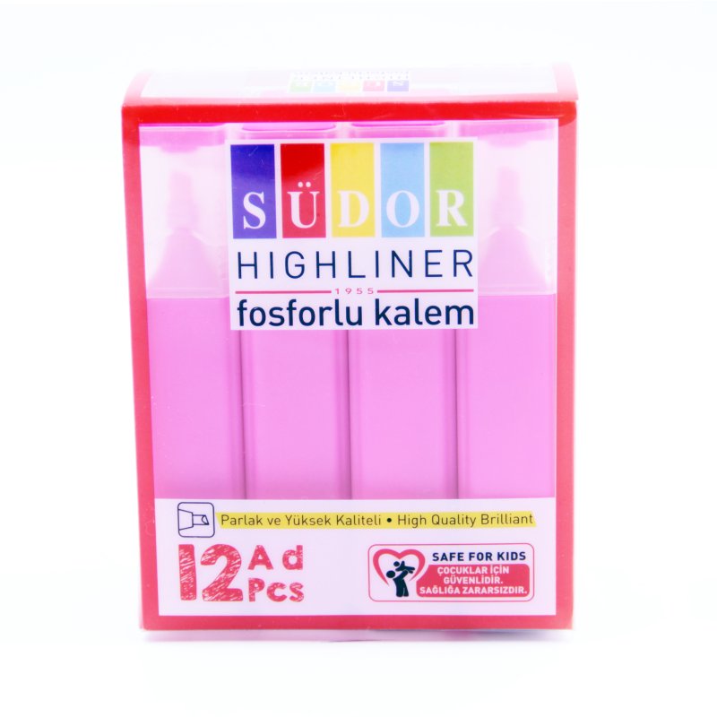 SÜDOR Fosforlu Kalem Pembe