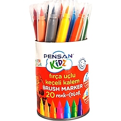 PENSAN KİDZ 20 RENK FIRÇA UÇLU  KEÇELİ KALEM