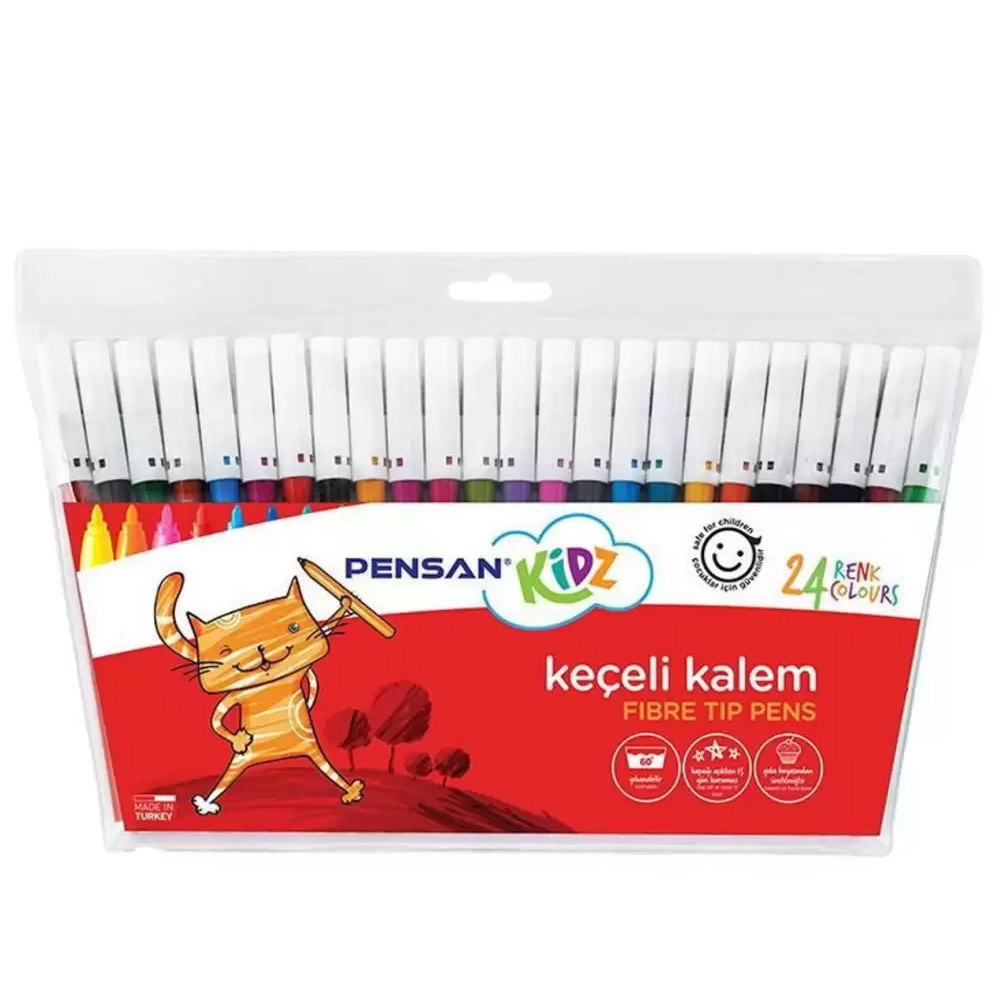 PENSAN KİDZ 5000 24 RENK İNCE UÇLU KEÇELİ KALEM YE