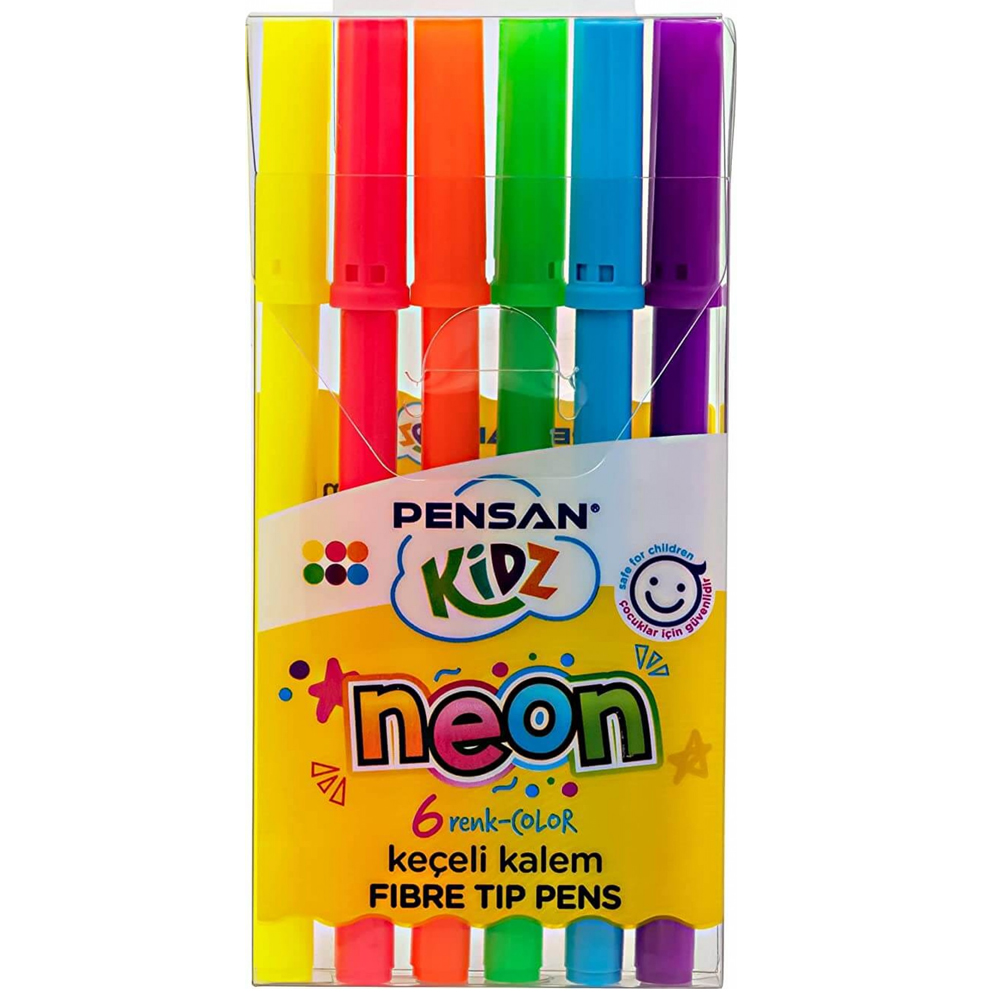 PENSAN KİDZ 6 RENK NEON KEÇELİ KALEM