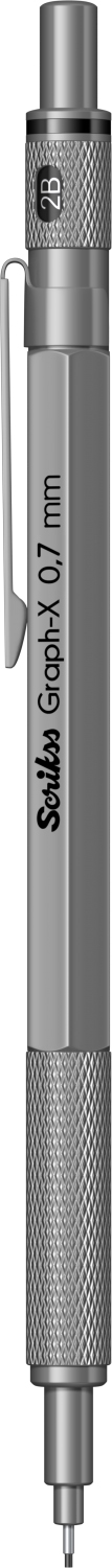 SCRİKSS Graph-x Vers 0,7 mm Kurşun Gri, Şeffaf Amb