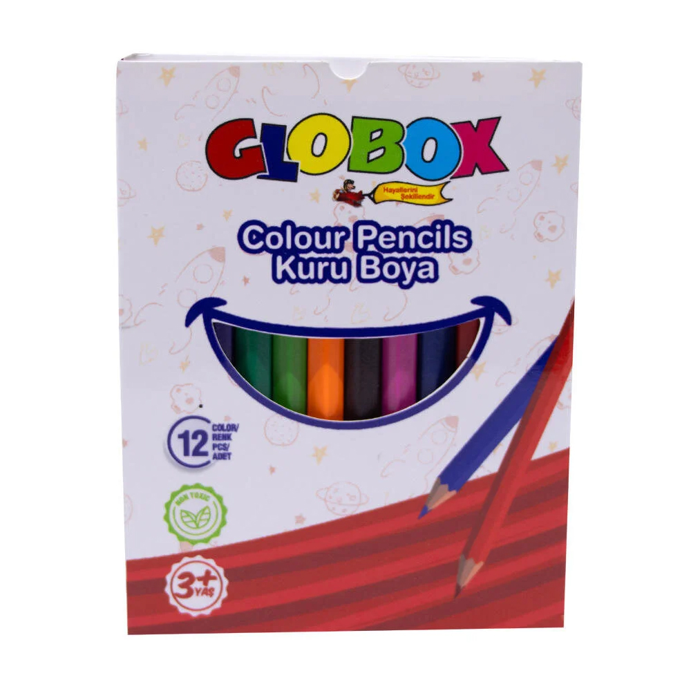 GLOBOX KISA KURUBOYA 12Lİ