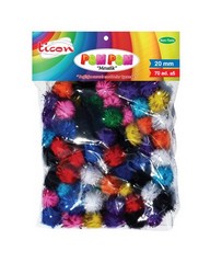 TİCON POMPOM 20MM ,70 Lİ PAKET METALİK RENKLER