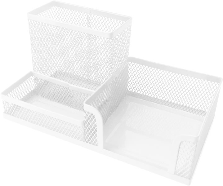 GIPTA METAL MASA SETI - 3 GOZLU ORGANIZER BEYAZ