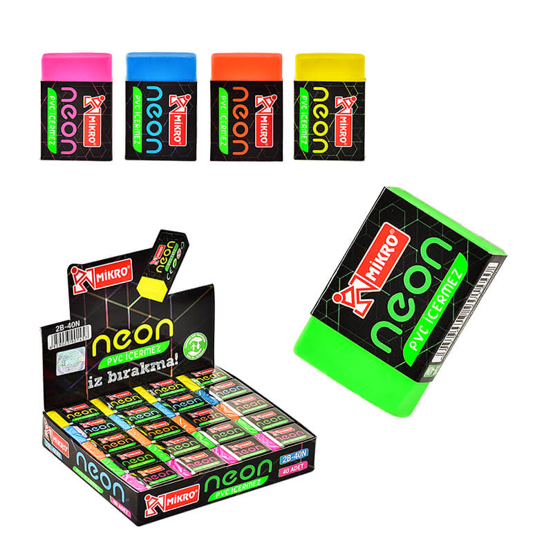 MİKRO 2B-40 NEON SİLGİ 40 LI